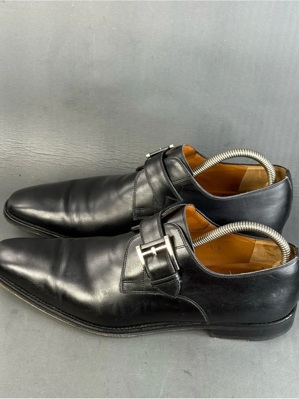 Magnanni Marco black single monk strap Oxford leather shoes men’s size  9.5